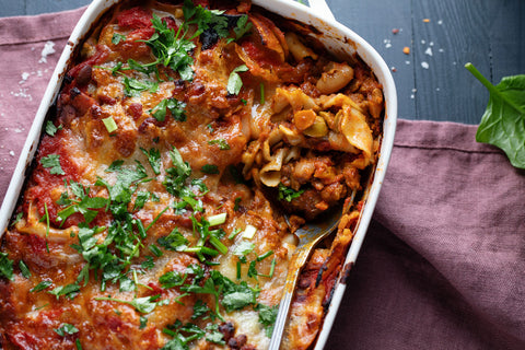 Pasta Fazool Bake Chorizo and Beans