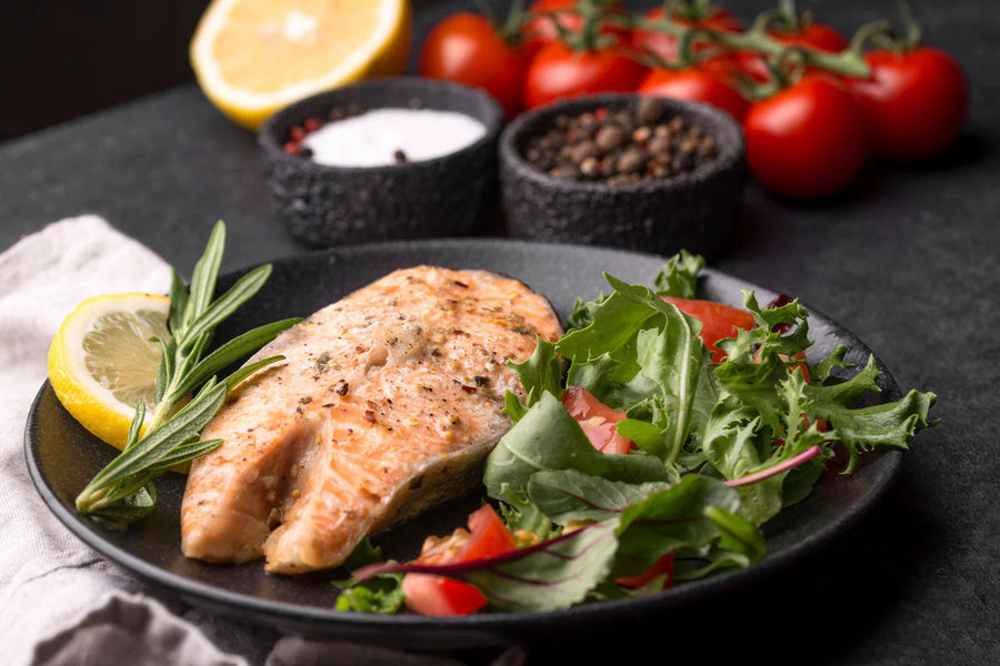 Salmon with Kaffir Lime Salt and Pepper